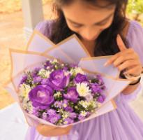 Dreamy Lilac Bouquet Portrait
