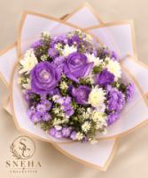 Lavender Rose Lotus Bouquet
